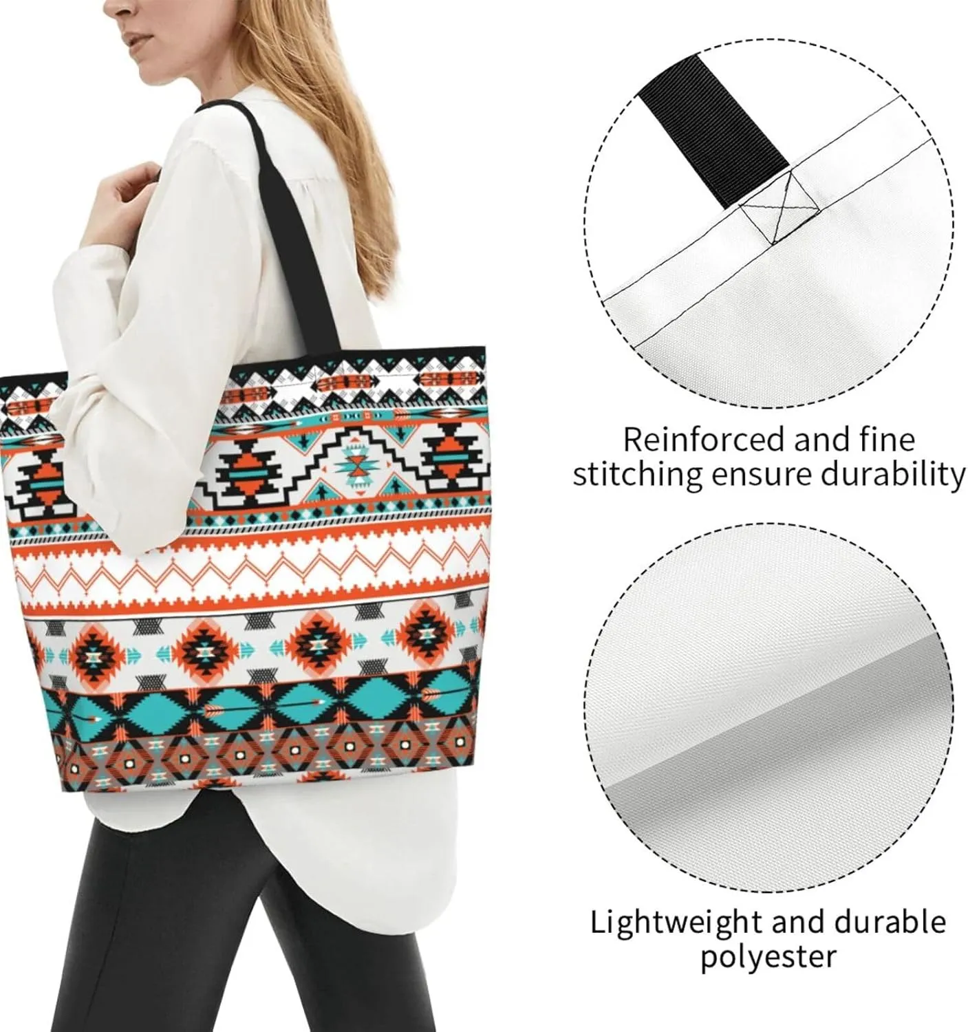Purple Green Fleur De Lis Tote Bag For Women, Shoulder Bags Big Reusable Grocery Handbag For Travel Gym Picnic