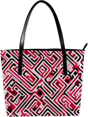 Purses for Women,Tote Bag Aesthetic,Women's Tote Handbags,Abstract Pink Modern Geometric
