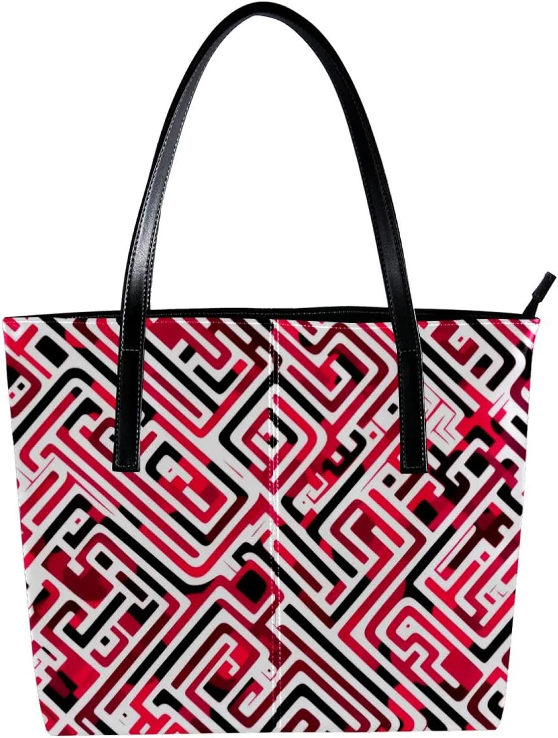 Purses for Women,Tote Bag Aesthetic,Women's Tote Handbags,Abstract Pink Modern Geometric