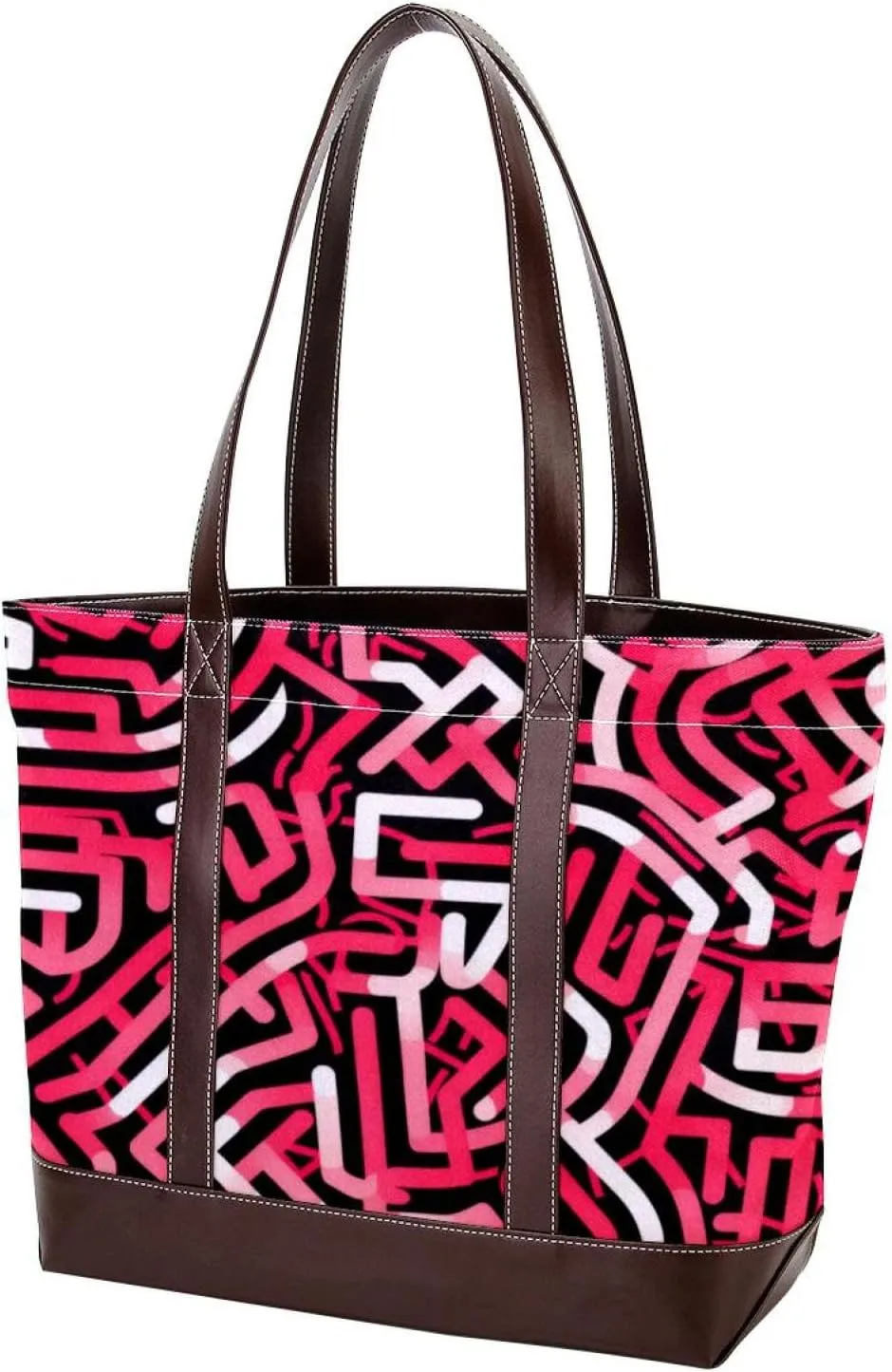 Purses for Women,Tote Bag for Women,Handbags for Women,Abstract Pink Modern Geometric