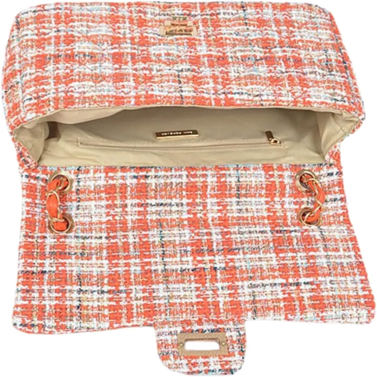 Quilted Tweed Convertible Shoulder Bag for Women Trendy Crossbody Chain Purse for Evening, Casual, and Travel Use