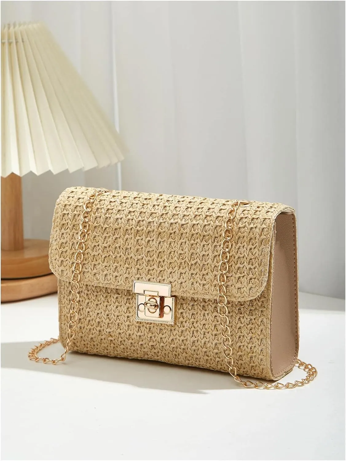 QWINEE Geometric Pattern Square Bag Crossbody Bag Solid Shoulder Bag Shopping Work Handbags Ladies Shoulder Totes Bag
