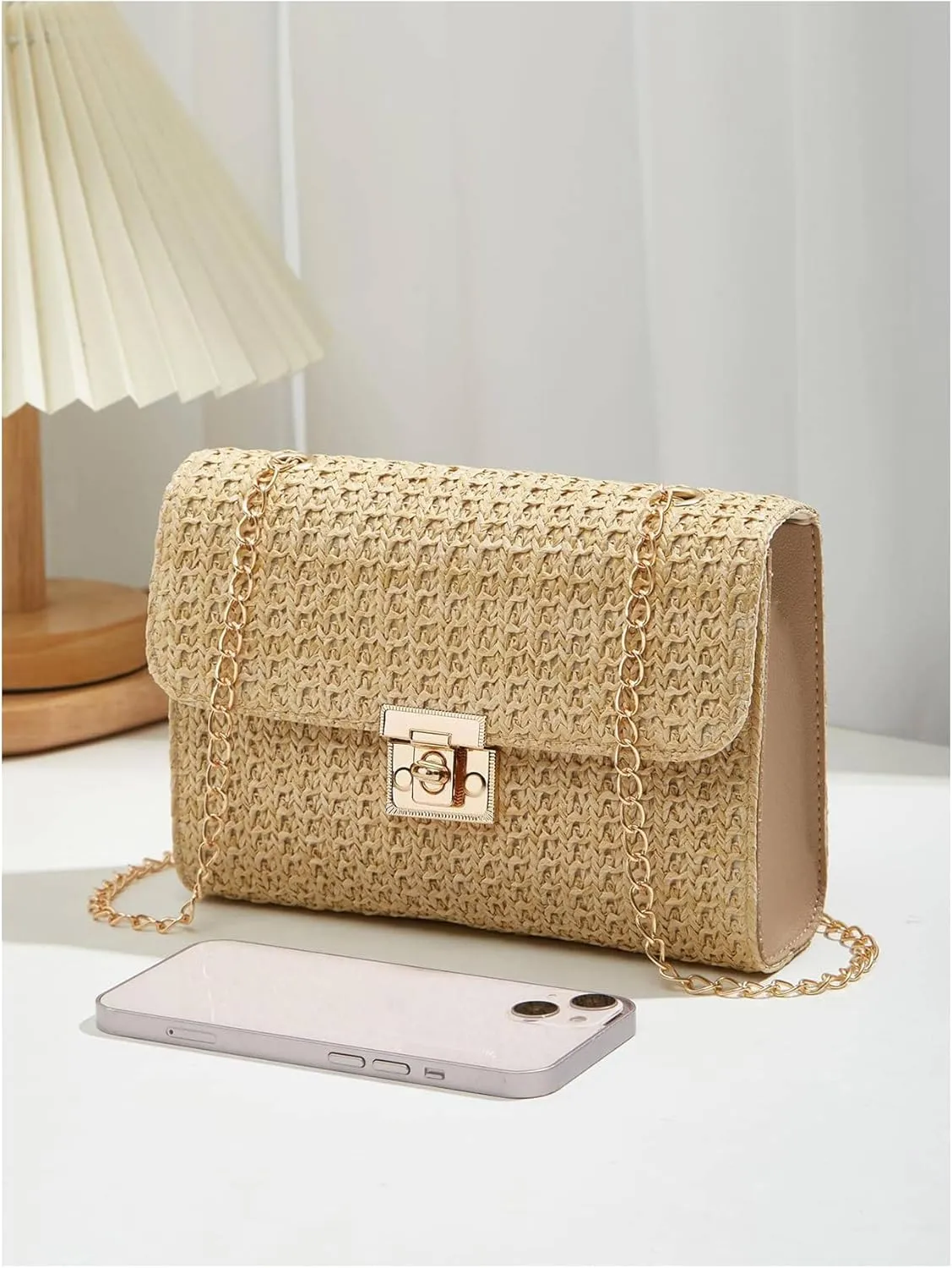 QWINEE Geometric Pattern Square Bag Crossbody Bag Solid Shoulder Bag Shopping Work Handbags Ladies Shoulder Totes Bag