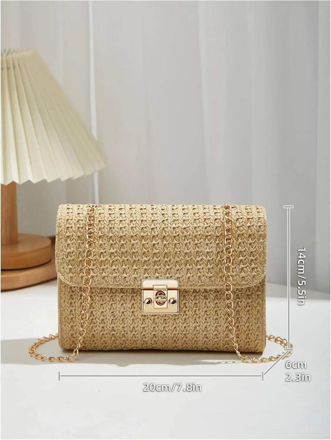 QWINEE Geometric Pattern Square Bag Crossbody Bag Solid Shoulder Bag Shopping Work Handbags Ladies Shoulder Totes Bag
