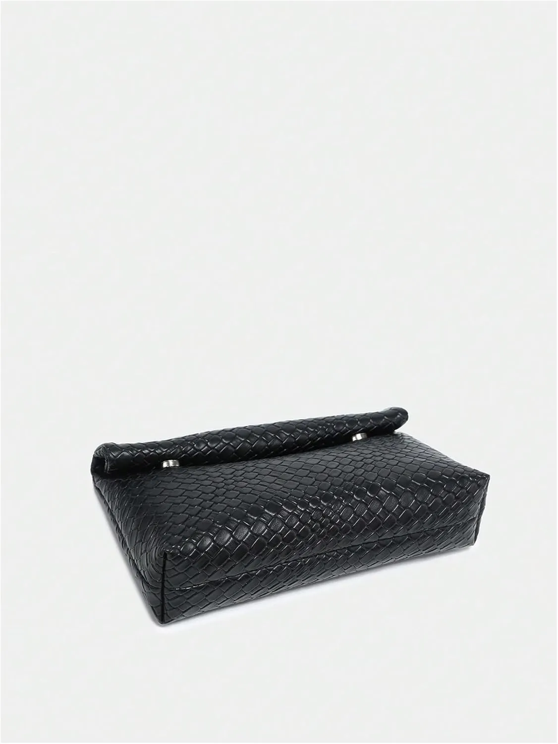 QWINEE Women's Woven Leather Clutch Purses Braided Vintage Evening Handbags