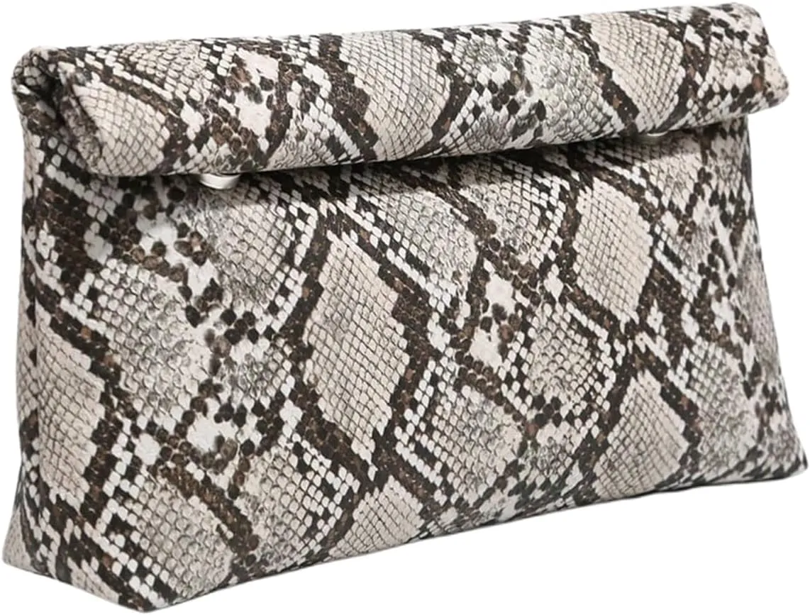 QWINEE Women's Woven Leather Clutch Purses Braided Vintage Evening Handbags