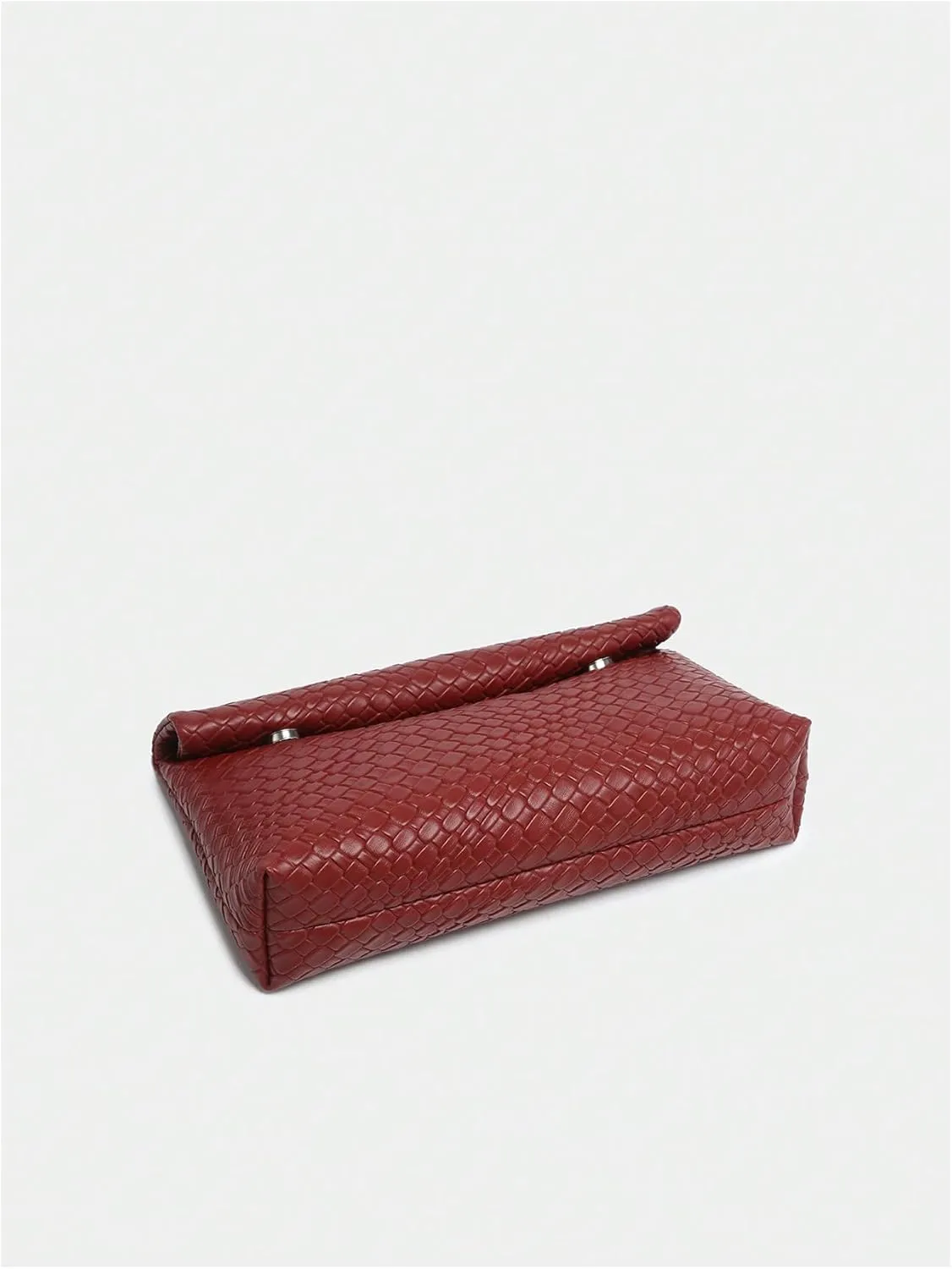 QWINEE Women's Woven Leather Clutch Purses Braided Vintage Evening Handbags