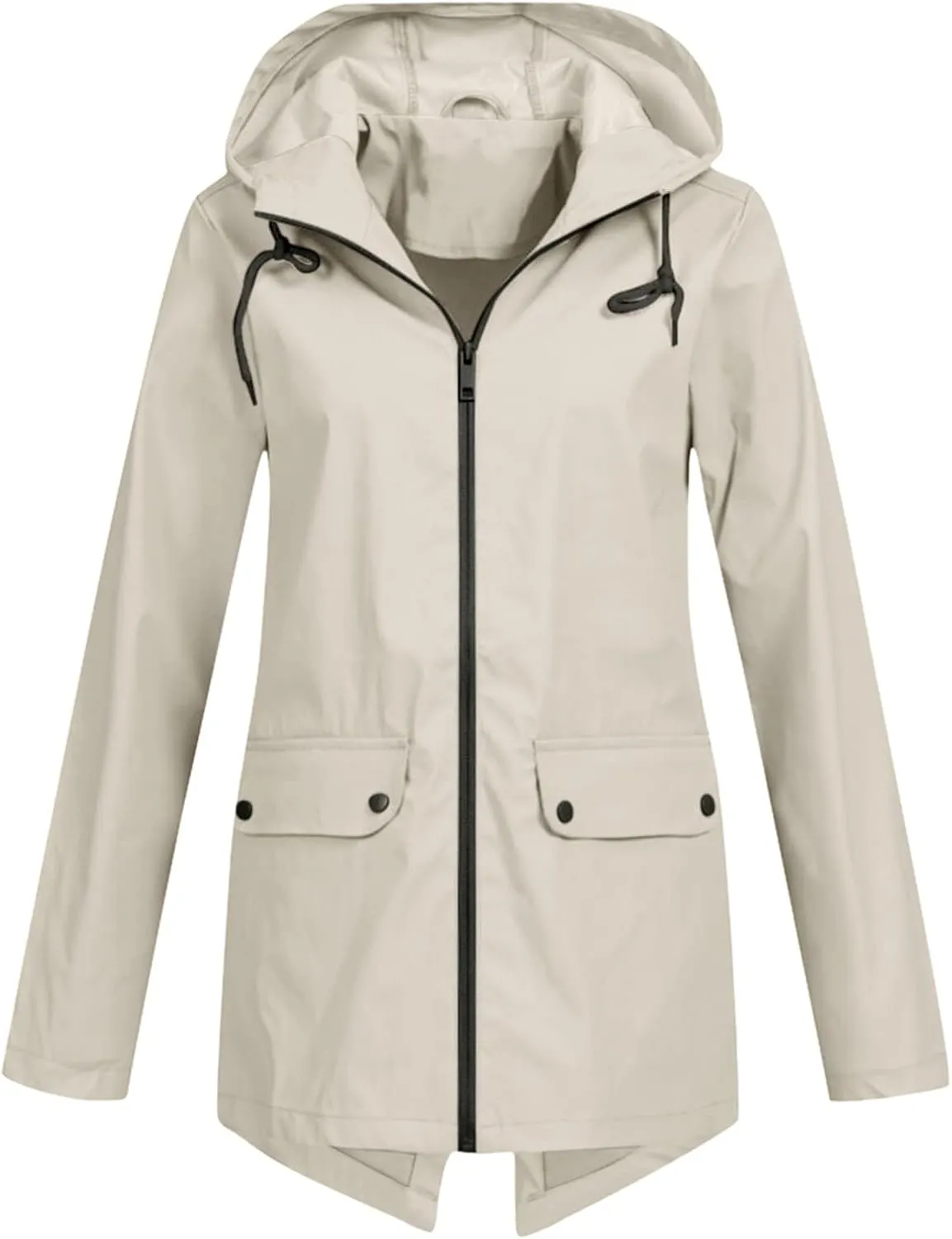 Rain Jackets for Women Hooded Raincoat Windproof Lightweight Lined Windbreaker Travel Jackets
