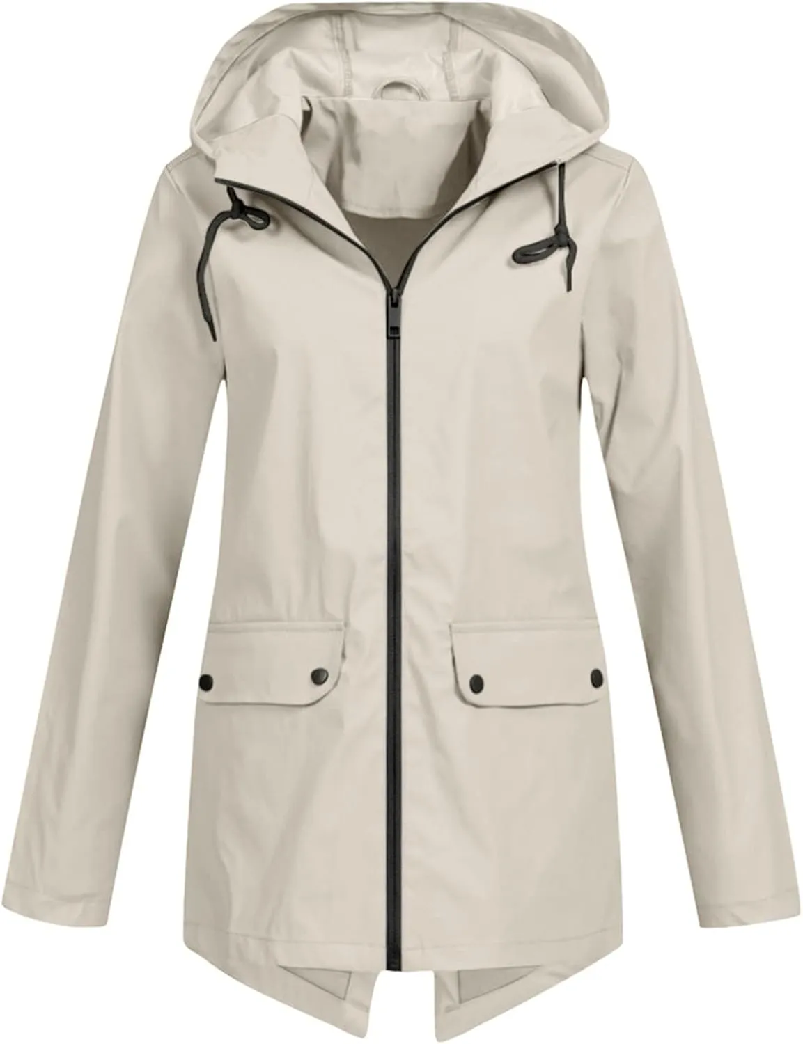 Rain Jackets for Women Hooded Raincoat Windproof Lightweight Lined Windbreaker Travel Jackets