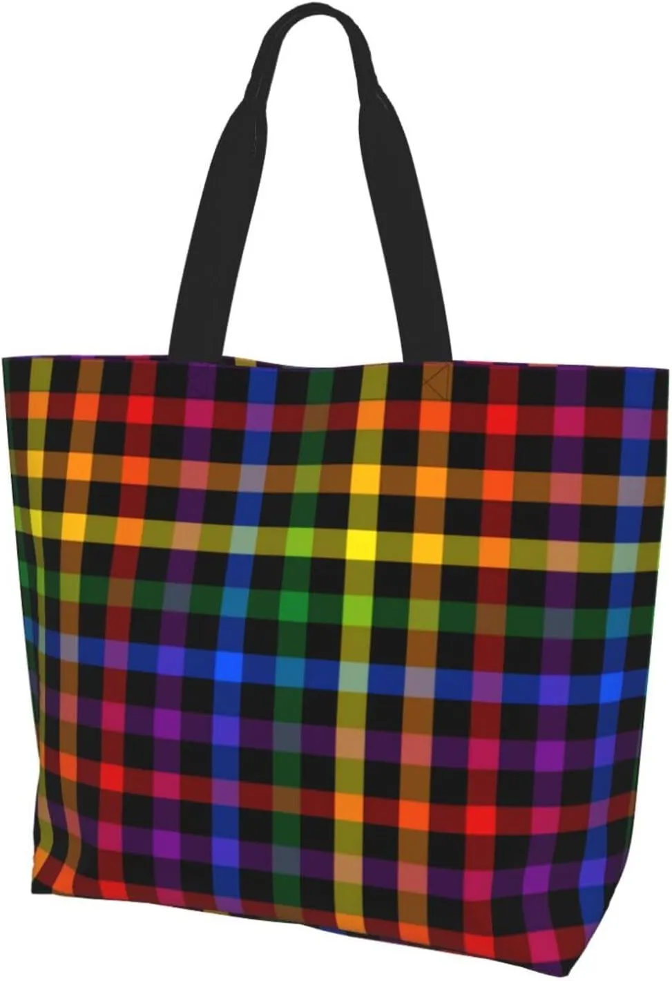 Rainbow LGBT Gay Pride Tote Bag for Women Men Large Reusable Grocery Shoulder Bags for Shopping, Gym, Beach