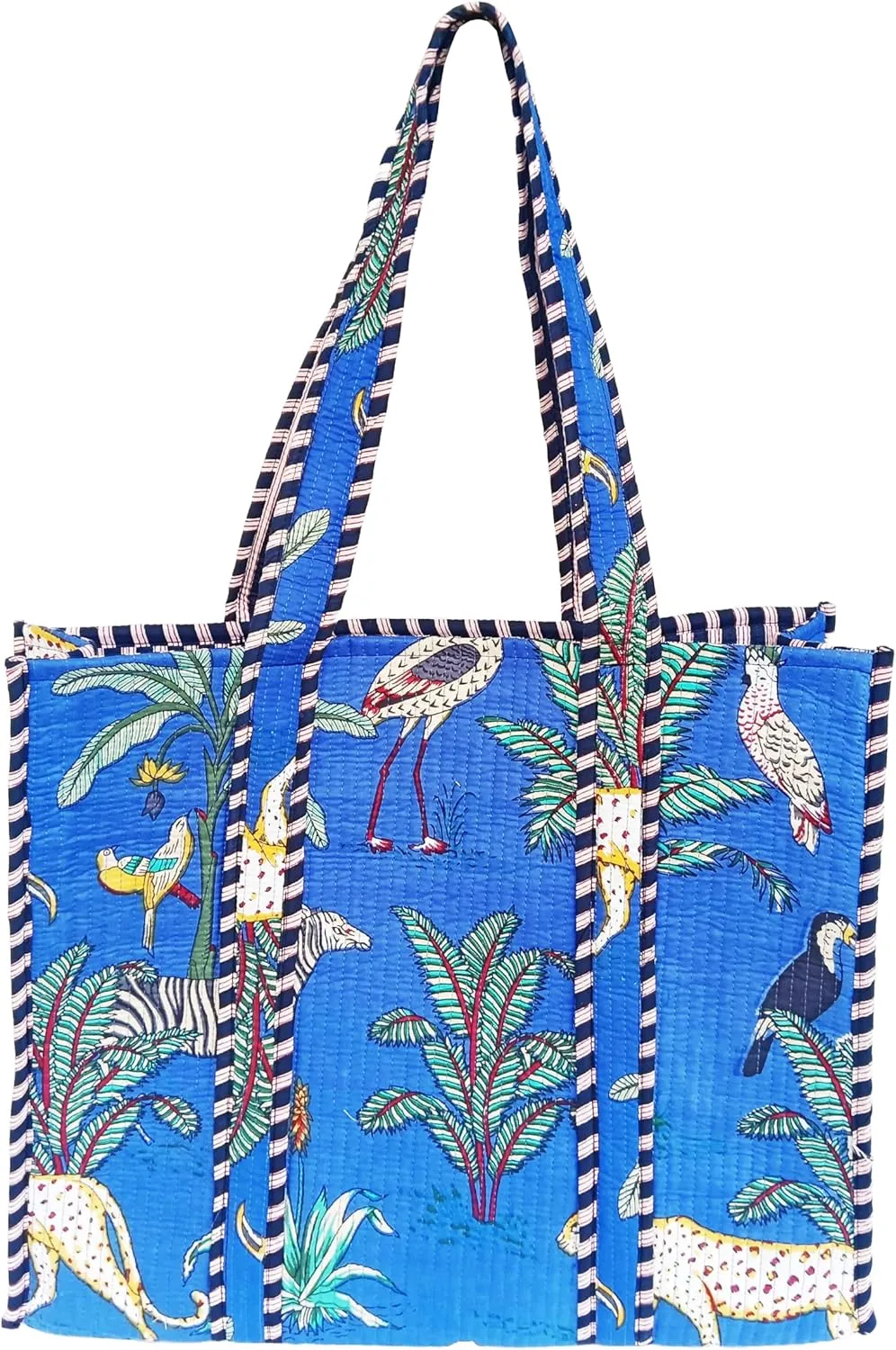Rastogi Handicrafts Quilted Cotton Women Beautiful Printed Grocery Shopping Bag, Shoulder Bag, Tote Bag, Travel Bags