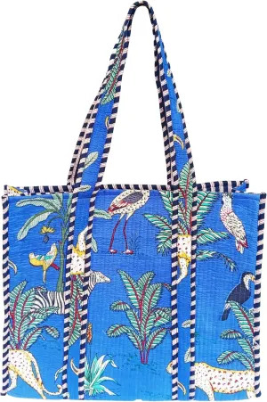 Rastogi Handicrafts Quilted Cotton Women Beautiful Printed Grocery Shopping Bag, Shoulder Bag, Tote Bag, Travel Bags
