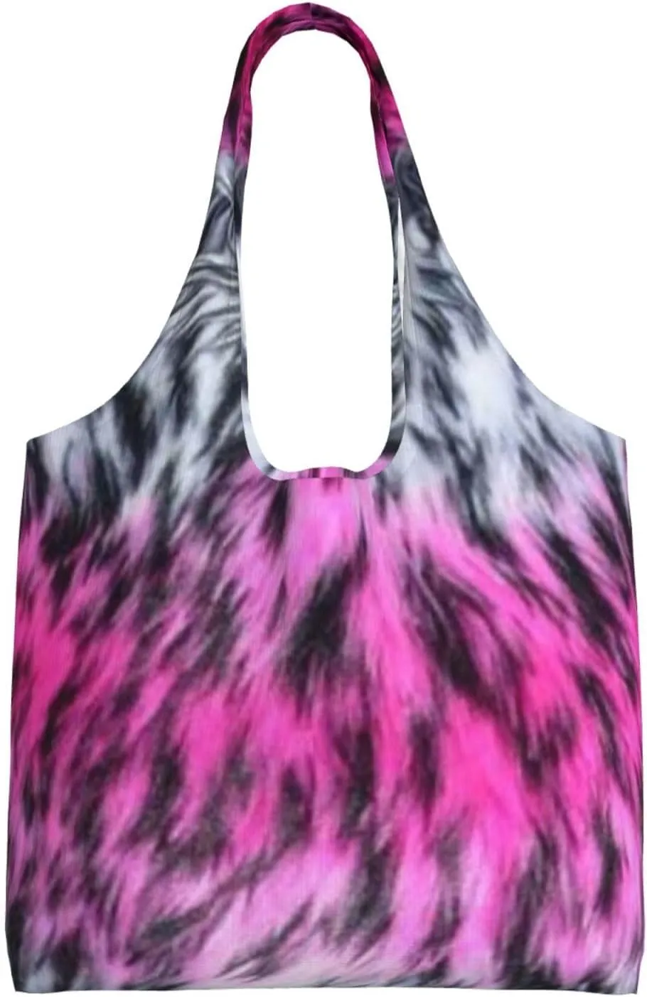 Realistic Tiger Skin Print Canvas Tote Bags Reusable Shopping Bag Handbag for Shopper Beach Gifts