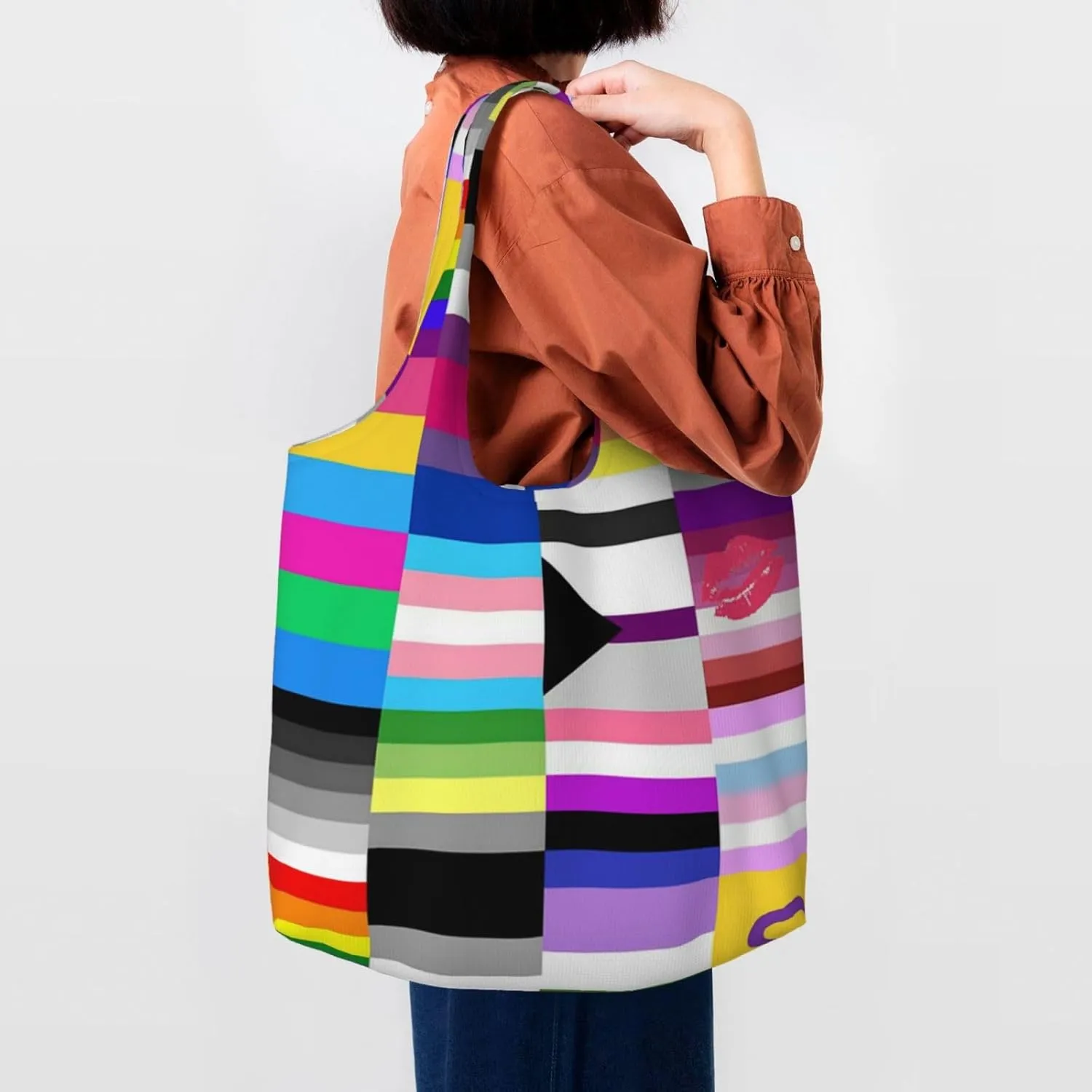 Realistic Tiger Skin Print Canvas Tote Bags Reusable Shopping Bag Handbag for Shopper Beach Gifts