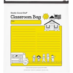 Really Good Stuff Reusable Classroom Take-Home Bags with Zip Top - Set of 30