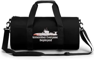 Remember Everyone Deployed Gym Bag for Men Women Duffle Bags Travel Tote