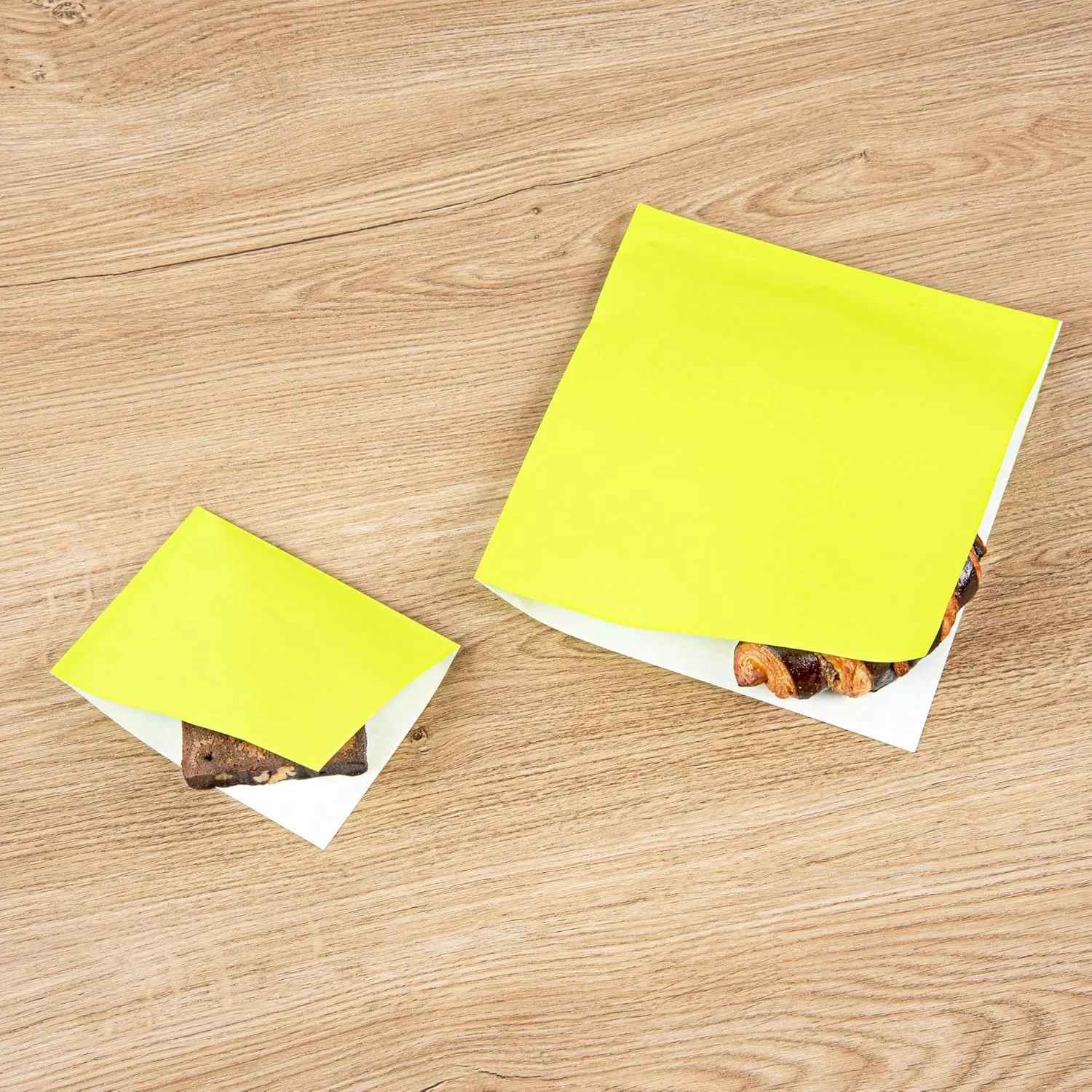 Restaurantware Bag Tek 10 x 9 Inch Double Open Bags 100 Large Deli Paper Sheets - Disposable Greaseproof Green Paper Deli Wrap Liners For Snacks Cookies And More