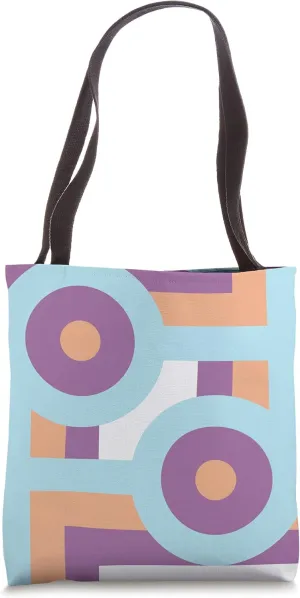 Retro Futurism Abstract Geometric Shapes Vintage Design Tote Bag