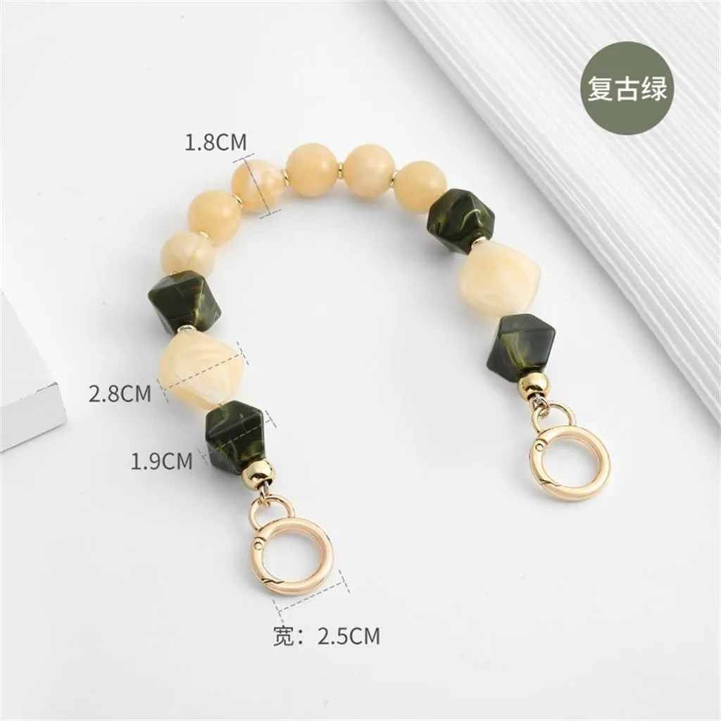 Retro Green Handmade Workshop Acrylic Chain Bag Decoration Tote Handle Resin Chain