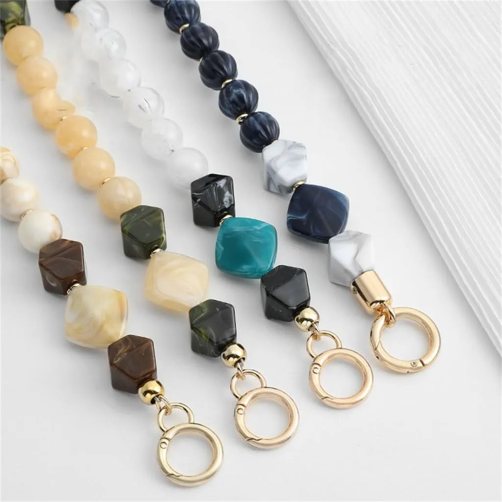 Retro Green Handmade Workshop Acrylic Chain Bag Decoration Tote Handle Resin Chain