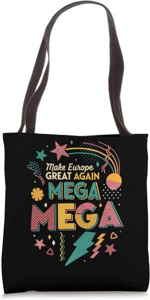 Retro MEGA - Make Europe Great Again 80s-Inspired Tote Bag