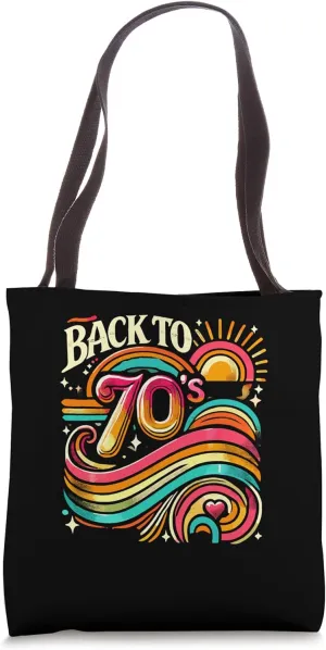 Retro Seventies Style for Music Fan Nostalgic Lovers Tote Bag