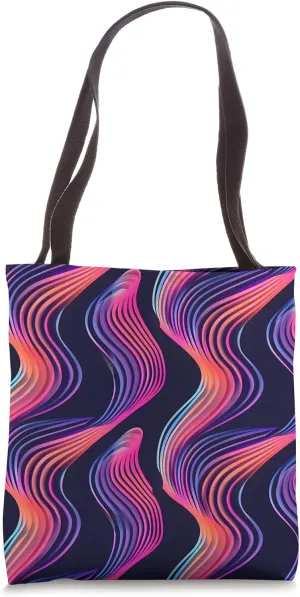 Retro Synthwave Dizzy Abstract Pattern Tote Bag