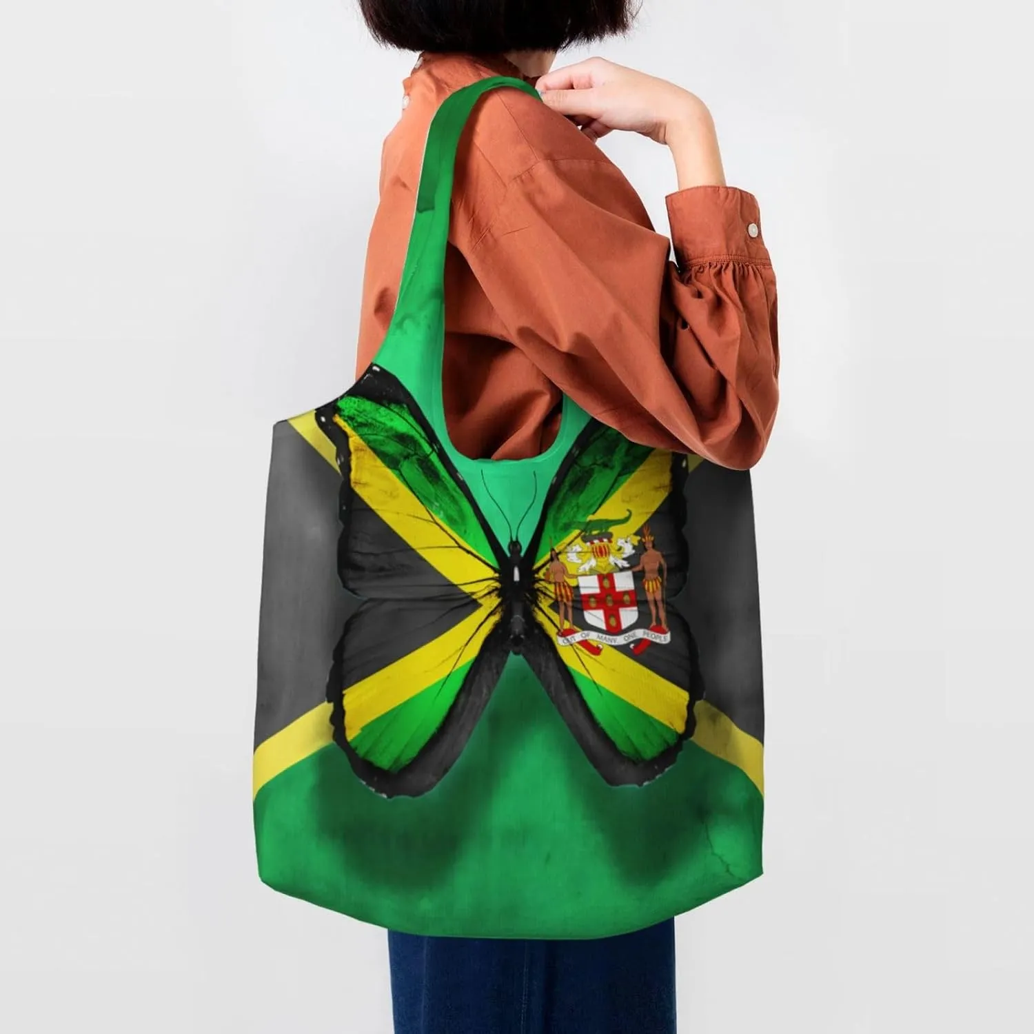 retro usa flag Canvas Tote Bags Reusable Shopping Bag Handbag for Shopper Beach Gifts