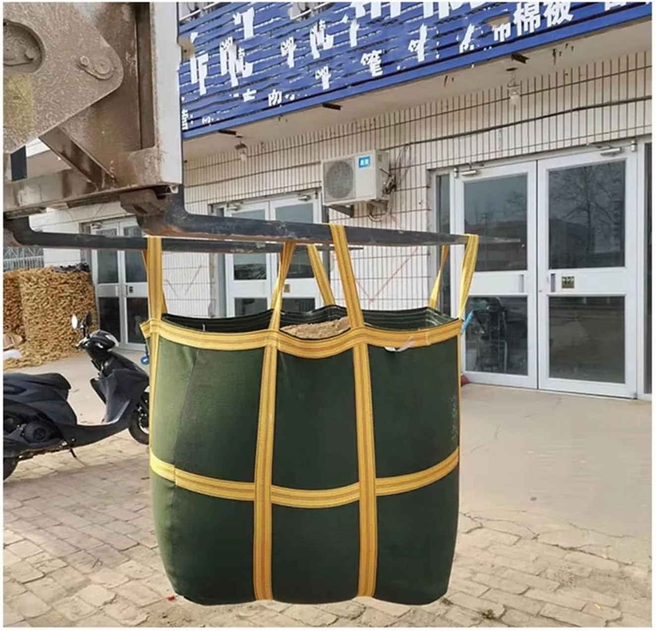 Reusable Lift Bag - Durable Lifting Bag, Nylon Sling Lifting Bag, Lift Bag Weaving Sail Bag for Crane Platform Forklift, Anti-tear Strong Load Bearing Bag, For Industrial Handling Tools ( Size : 50 X