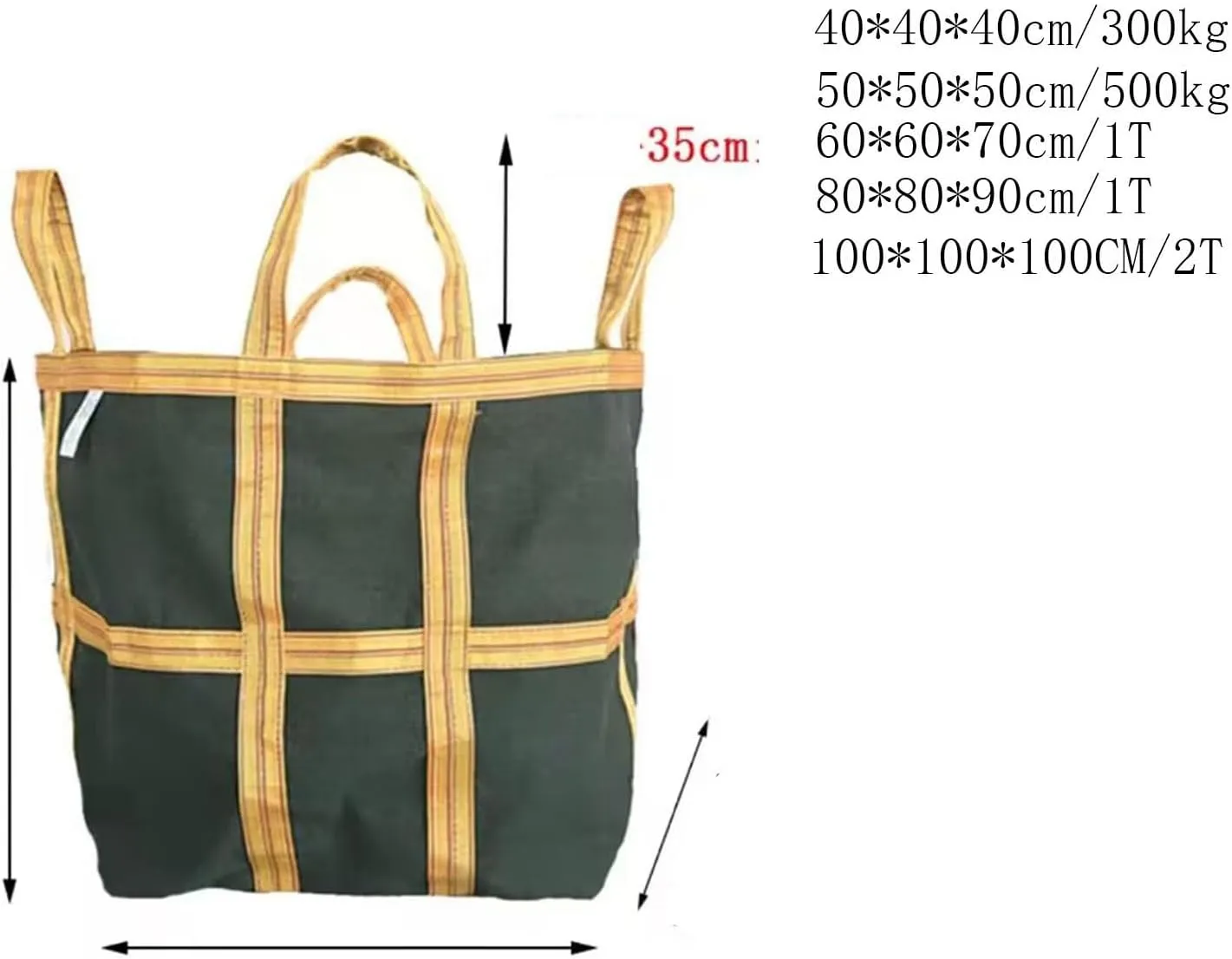 Reusable Lift Bag - Durable Lifting Bag, Nylon Sling Lifting Bag, Lift Bag Weaving Sail Bag for Crane Platform Forklift, Anti-tear Strong Load Bearing Bag, For Industrial Handling Tools ( Size : 50 X