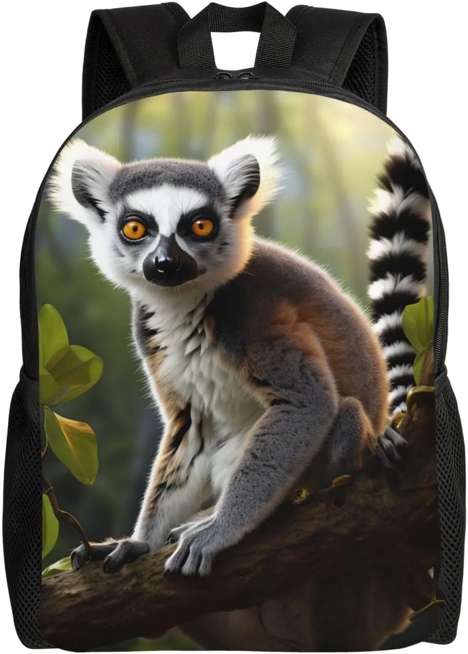 Ringtailed Lemur Backpack for Women Men Laptop Backpacks 15 inch Casual Bag Lightweight Hiking Daypack