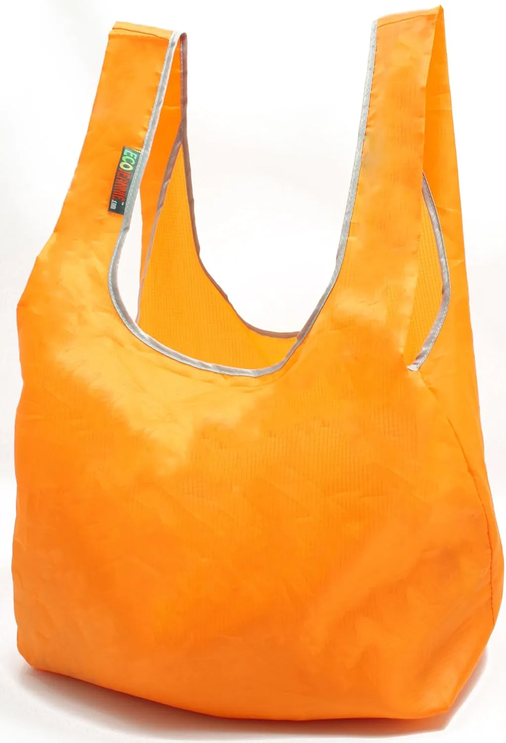 Ripstop Nylon Reusable Grocery Bag, Reusable Shopping Bag, RBS041 (Gray-Orange-Green-Navy)