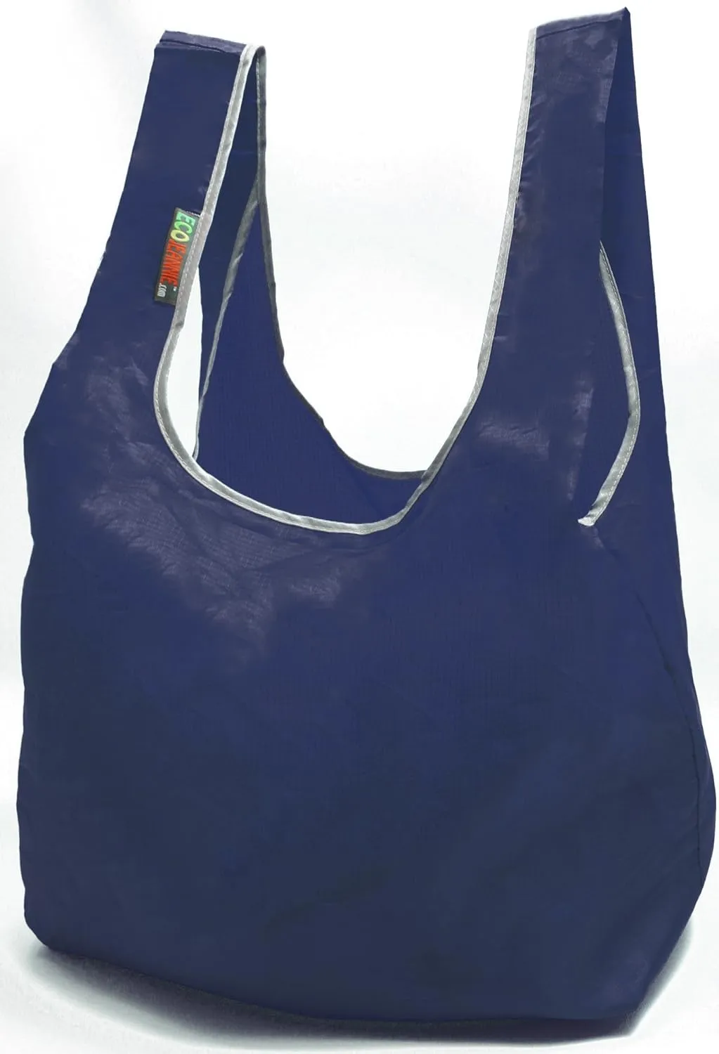 Ripstop Nylon Reusable Grocery Bag, Reusable Shopping Bag, RBS041 (Gray-Orange-Green-Navy)