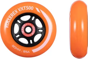 Rollerex VXT500 RipStik/Inline Skate Wheels (2-pack w/bearings, spacers and washers) (Use on Hockey Roller Blades) - Can Be Used As RipStik Caster Board Wheel Replacements