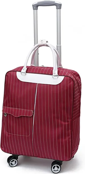 Rolling Duffle Bag with Wheels - Large Capacity Waterproof Travel Bag | 360° Spinner Wheels & Telescopic Handle | Carry-On Weekender for Men & Women(Style1,Medium)