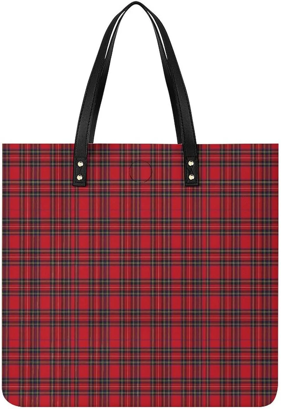 Royal Stewart Tartan Fashionable All Printed Leather Handbag Unisex