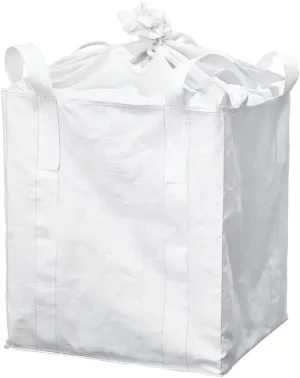 Rubble Bags, Bulk Bag, 35"x35"x43", 2200lbs, Duffle Top Flat Bottom, 4-Loop Polypropylene Woven Big Bag for Industrial Storage & Transportation 2PACK