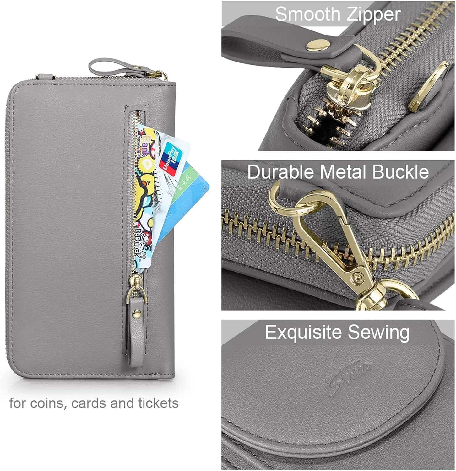 S-ZONE Small Crossbody Bags for Women Cell Phone Purse RFID Blocking Wallet Purses with Credit Card Slots