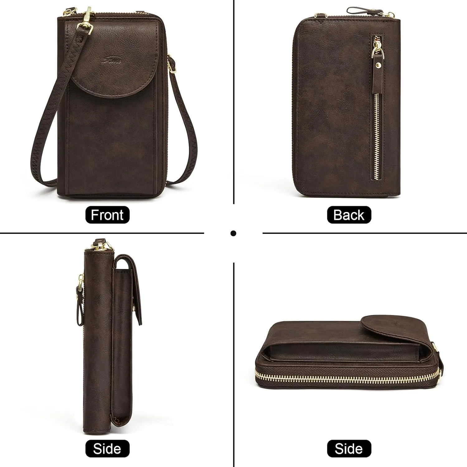 S-ZONE Small Crossbody Bags for Women Cell Phone Purse RFID Blocking Wallet Purses with Credit Card Slots