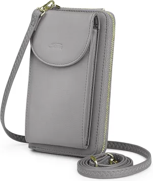 S-ZONE Small Crossbody Bags for Women Cell Phone Purse RFID Blocking Wallet Purses with Credit Card Slots
