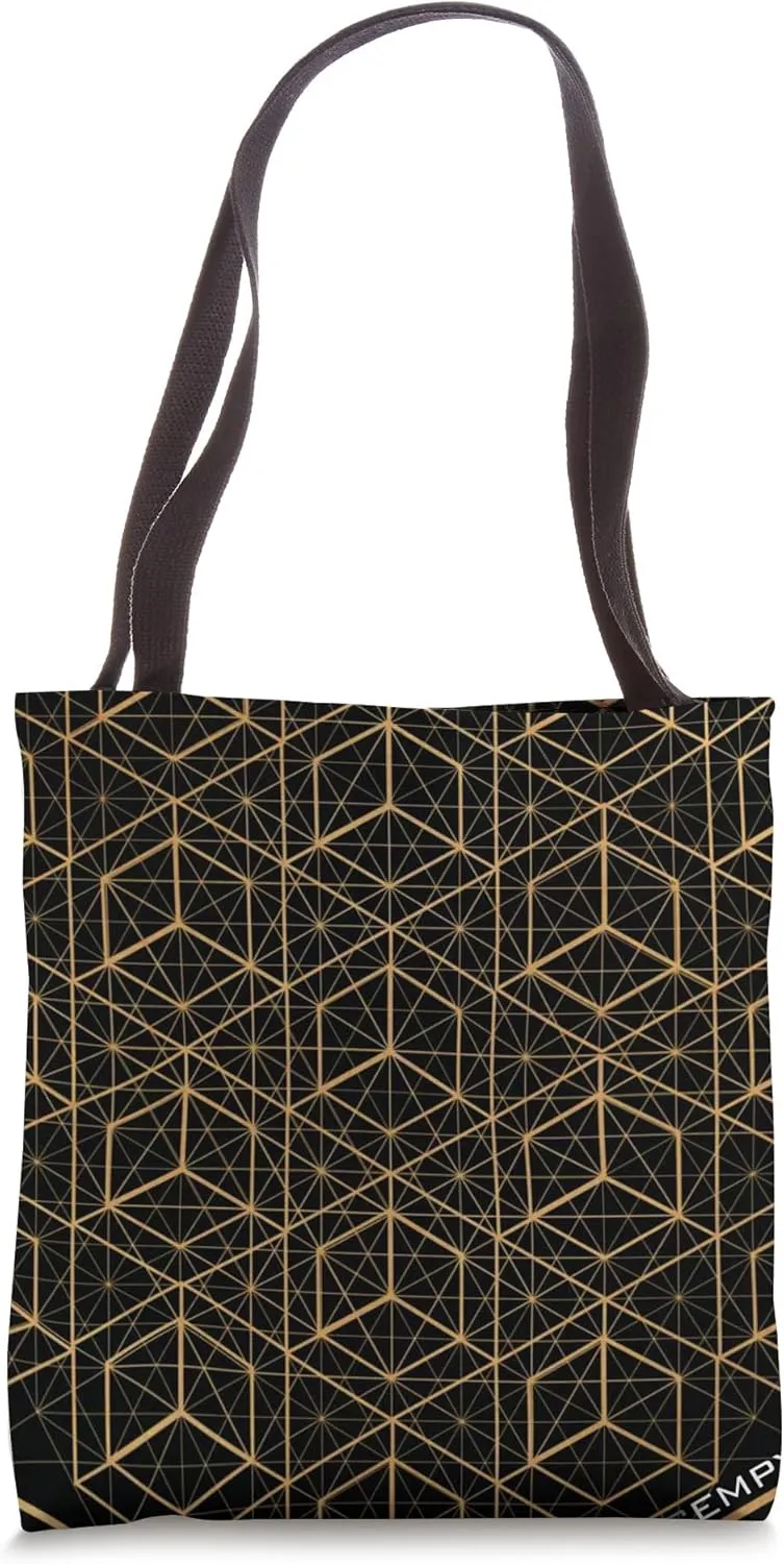 Sacred Geometry Hexagon Matrix Geometric Tote Bag