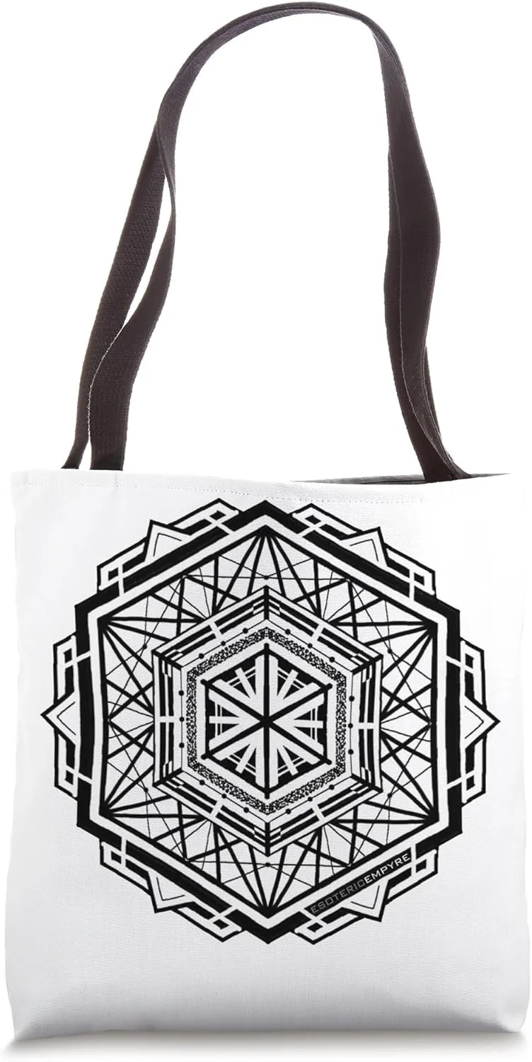 Sacred Geometry Hexagonal Chaos Tote Bag