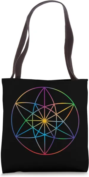 Sacred Geometry Vector Equilibrium Geometric Pattern Chakra Tote Bag