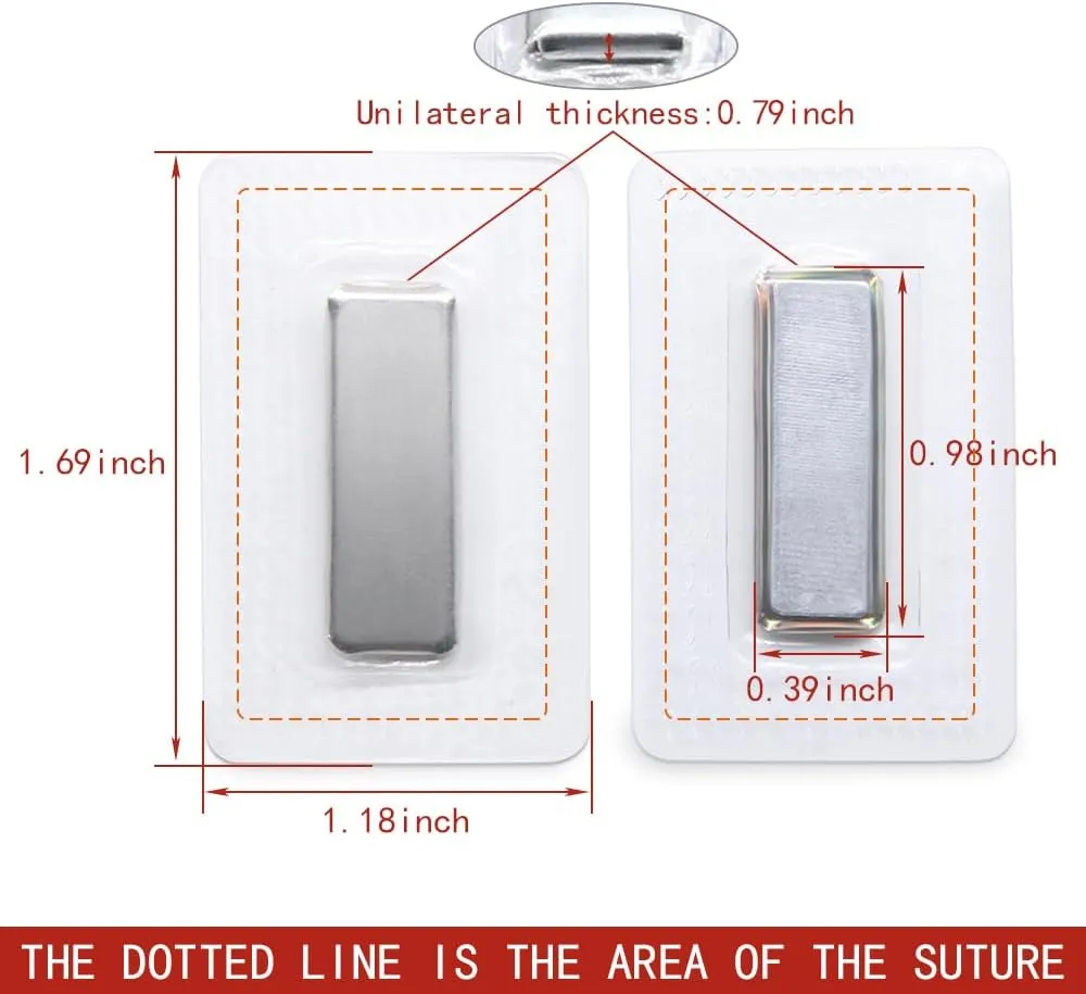 SEMINI Hidden Sew Magnetic Snap Invisible Hidden Sew in PVC Hidden Purse Closure for Fastener Handbag Cloth Clasp DIY Craft Sewing Tools