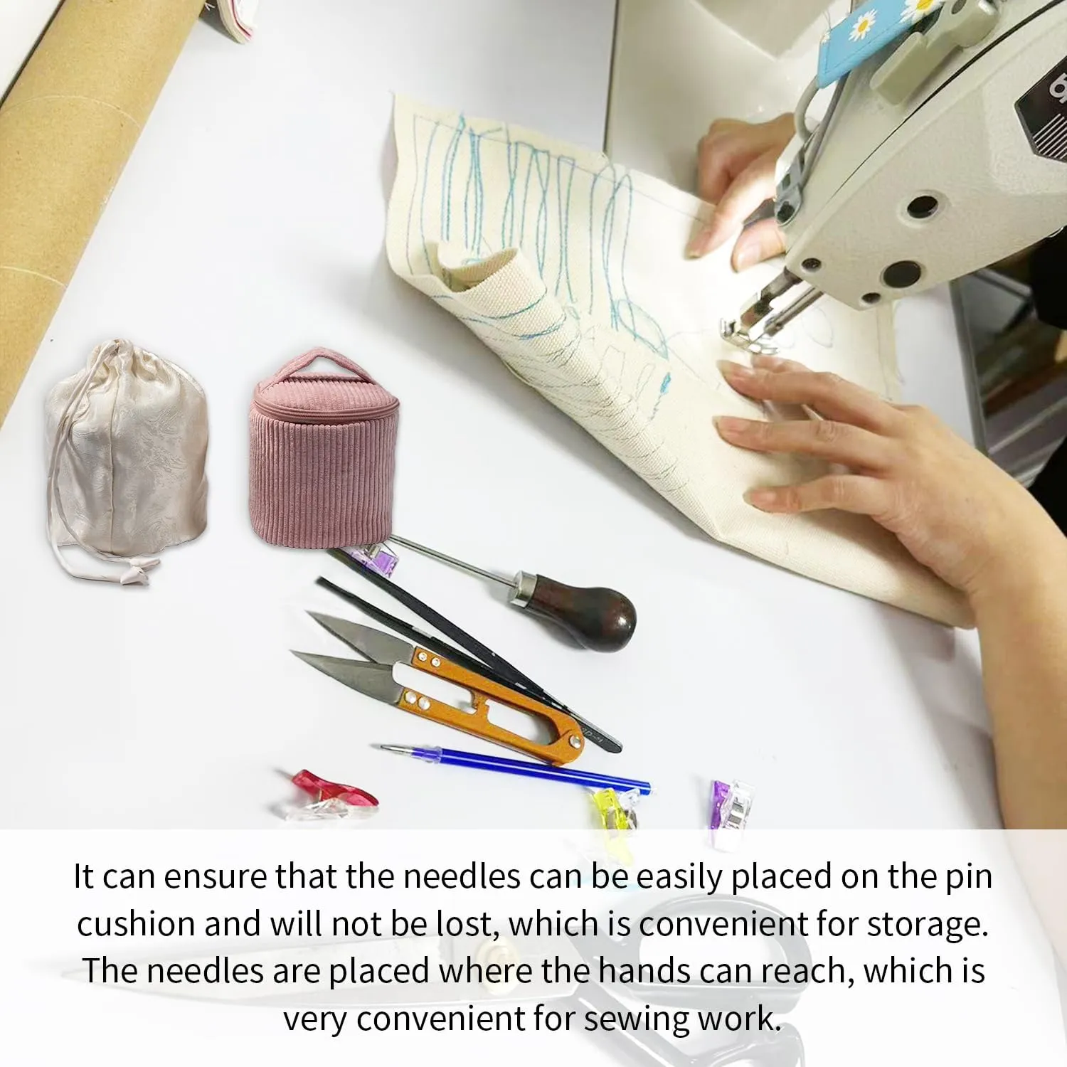 Sewing Kit for Adults, 153Pcs Needle and Thread Kit for Sewing, Professional Sewing Supplies Accessories with Tailor Scissors Thimble Needles DIY Button Repair Kit (CR005 sewingkit Bag Rose)