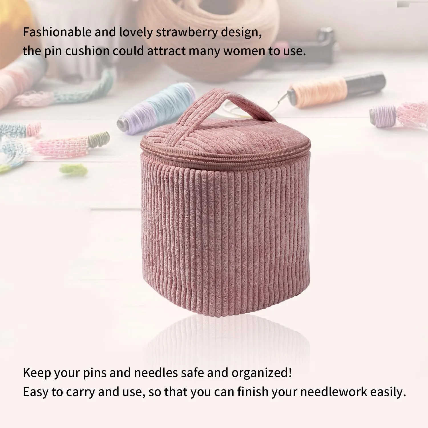 Sewing Kit for Adults, 153Pcs Needle and Thread Kit for Sewing, Professional Sewing Supplies Accessories with Tailor Scissors Thimble Needles DIY Button Repair Kit (CR005 sewingkit Bag Rose)