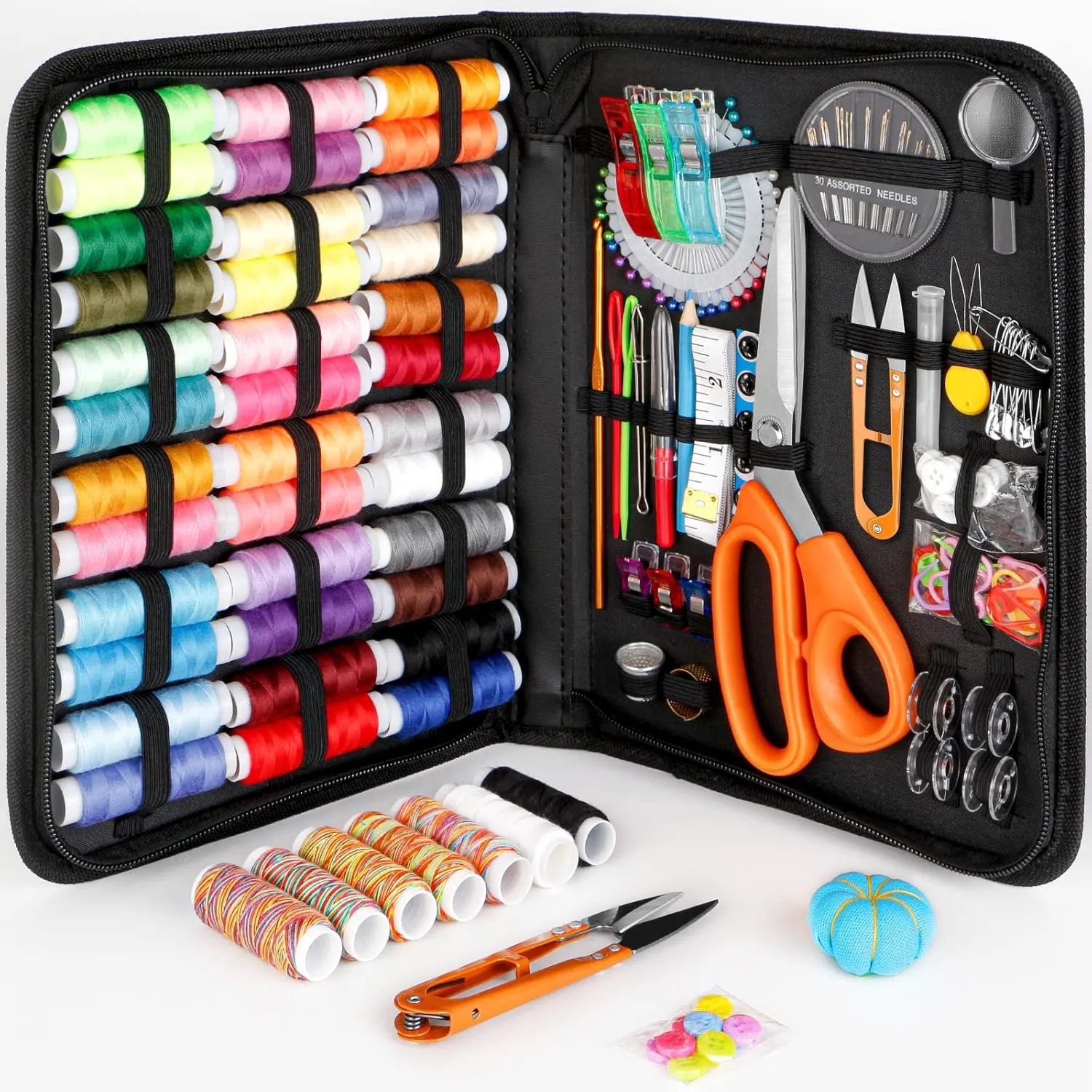 Sewing Kit for Adults,Maxfanay Needle and Thread Kit for Sewing,Professional Sewing Supplies Accessories with Tailor Scissors,43XL Thread,30 Needles,Thread Snips and More for Travel Home Beginners