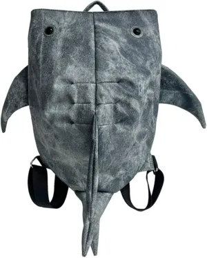 Shark Backpack, Creative 3D Shark Daypack with USB Port, Laptop Knapsack for Hiking, Travel, Shark Shoulder Bag (Blue)
