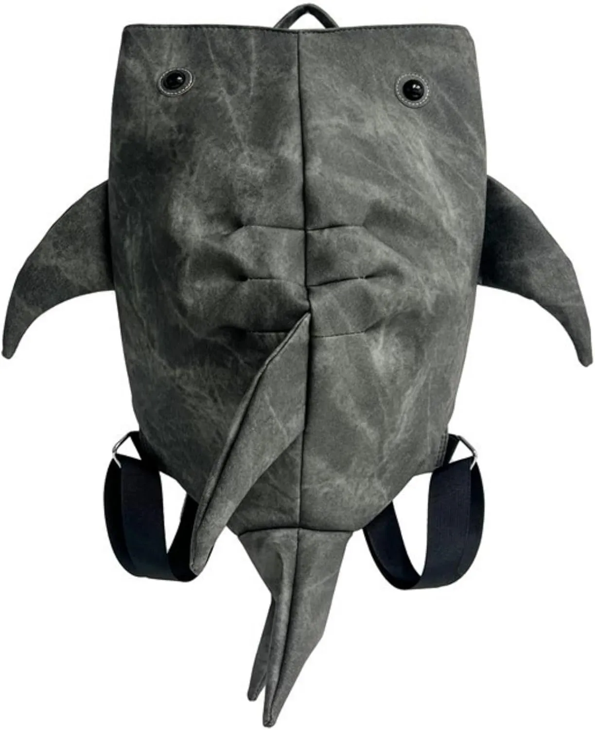 Shark Backpack, Creative 3D Shark Daypack with USB Port, Laptop Knapsack for Hiking, Travel, Shark Shoulder Bag (Dark Grey)