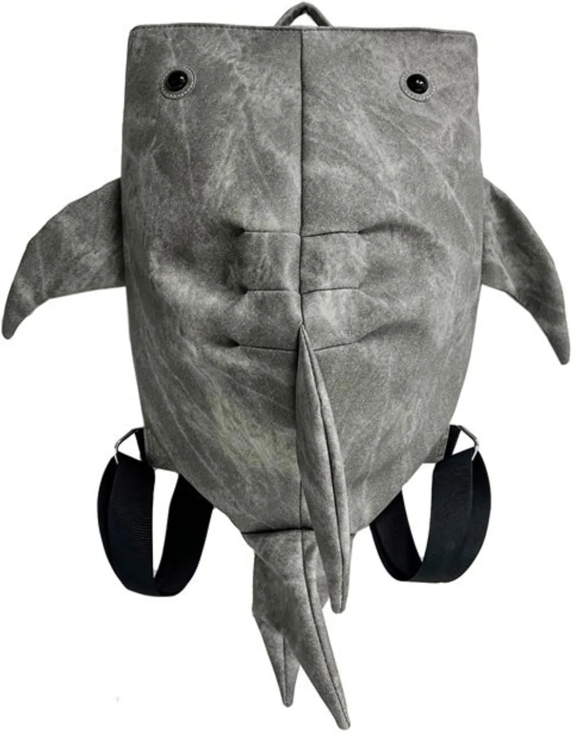 Shark Backpack, Creative 3D Shark Daypack with USB Port, Laptop Knapsack for Hiking, Travel, Shark Shoulder Bag (Light Grey)